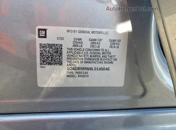 1G6DR5RW8L0145046 2020 CADILLAC CT5 Gray 