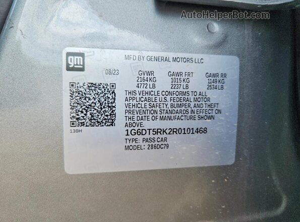 1G6DT5RK2R0101468 2024 CADILLAC CT5 Silver Widok komory silnika