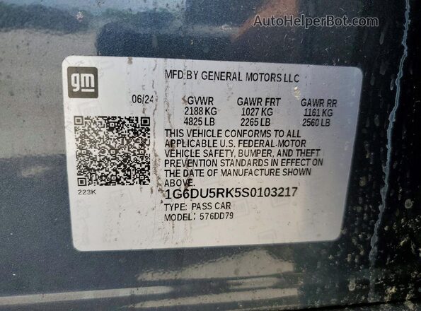 1G6DU5RK5S0103217 2025 CADILLAC CT5 Gray Engine compartment view