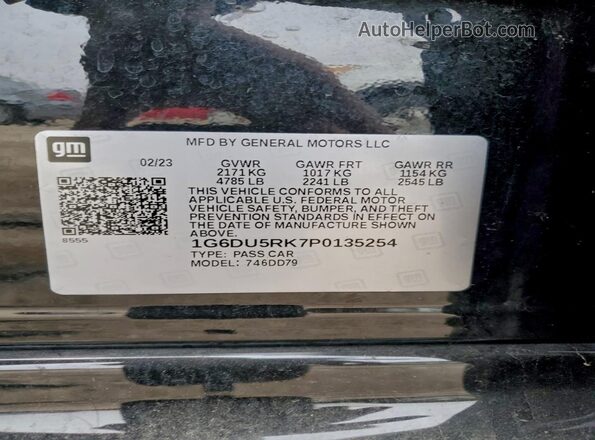 1G6DU5RK7P0135254 2023 CADILLAC CT5 Black Շարժիչի բաժամունքի տեսք