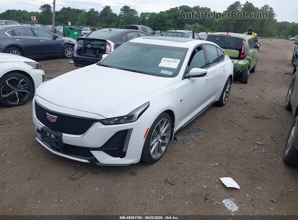 1G6DU5RK8L0119333 2020 CADILLAC CT5 White Առջևի ձախ երեք քառորդ տեսարան