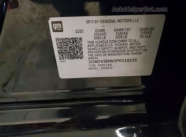1G6DV5RW2P0119155 2023 CADILLAC CT5 Черный Вид подкапотного пространства