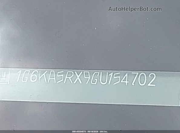 1G6KA5RX9GU154702 2016 CADILLAC CT6 Черный 