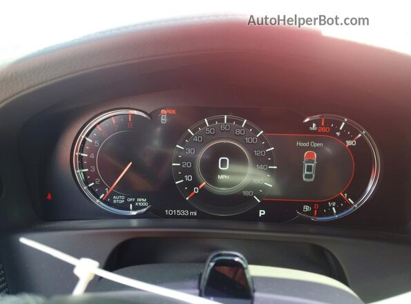 1G6KP5R67KU126573 2019 CADILLAC CT6 Red Instrument cluster view