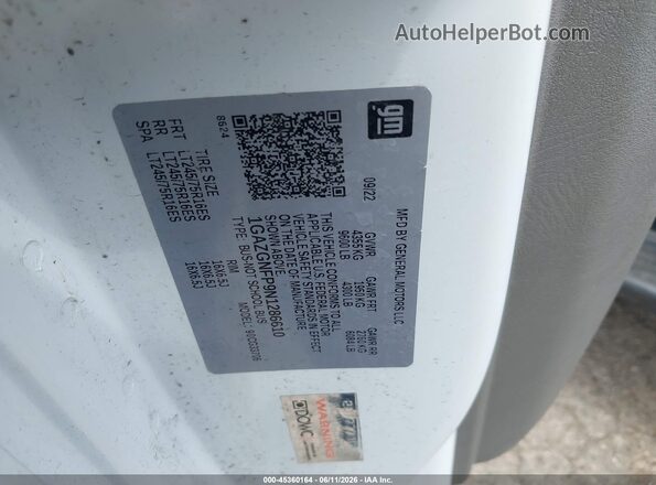 1GAZGNFP9N1286610 2022 CHEVROLET EXPRESS White Widok komory silnika