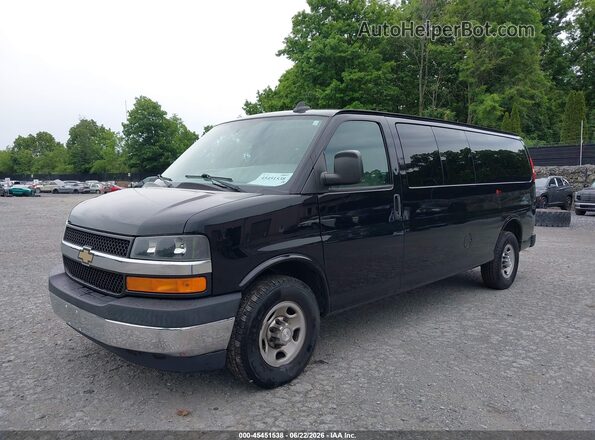 1GAZGPFG7J1243129 2018 CHEVROLET EXPRESS Black წინა მარცხენა ხედი სამი მეოთხედიდან