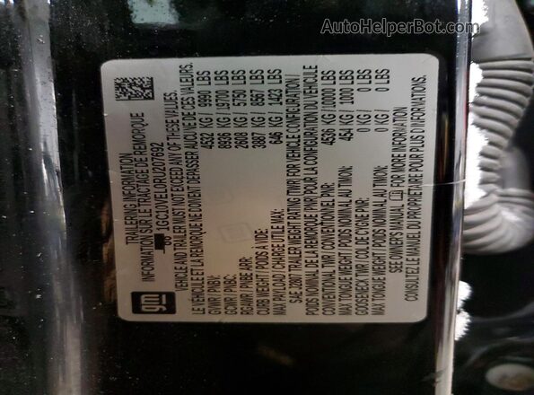 1GC10VEL0RU207692 2024 CHEVROLET SILVERADO Black Vista de la etiqueta del VIN