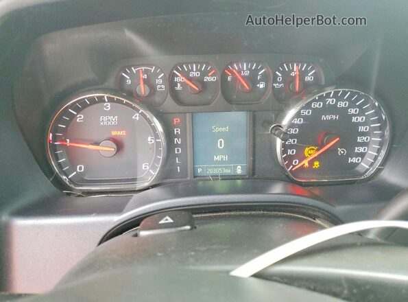 1GC1CREG6KF198086 2019 CHEVROLET SILVERADO White Вид щитка приладів
