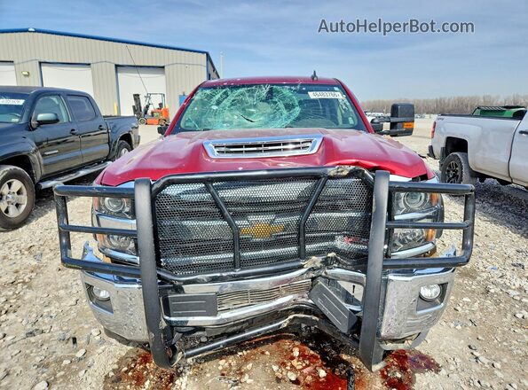 1GC1KSEY5KF239309 2019 CHEVROLET SILVERADO Maroon Widok z przodu