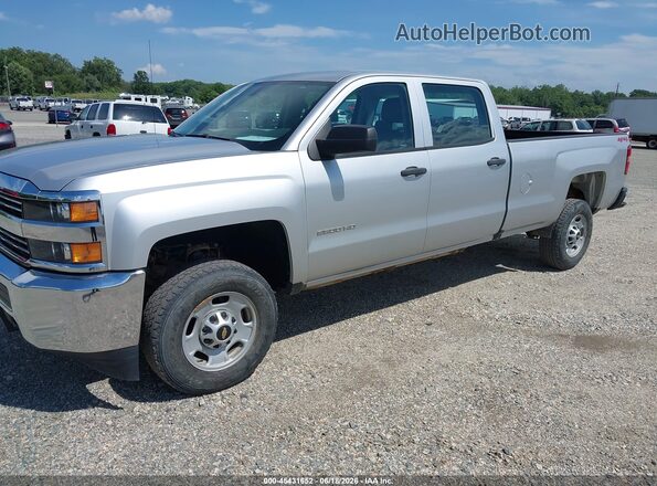 1GC1KUEG5JF258086 2018 CHEVROLET SILVERADO Silver Առջևի ձախ երեք քառորդ տեսարան