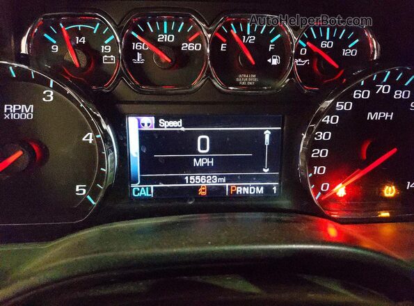 1GC1KVE8XGF270774 2016 CHEVROLET SILVERADO White Instrument cluster view