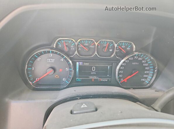1GC1KVEG1GF165810 2016 CHEVROLET SILVERADO White ხელსაწყოთა პანელის ხედი