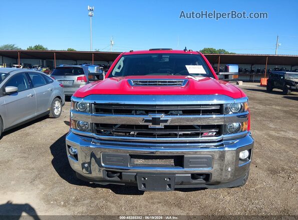 1GC1KWEY7JF191656 2018 CHEVROLET SILVERADO Red Instrument cluster view