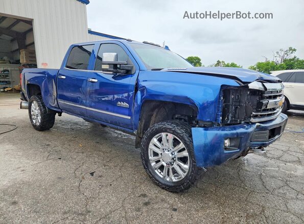 1GC1KXEY0JF160447 2018 CHEVROLET SILVERADO Blue Передня права чверть