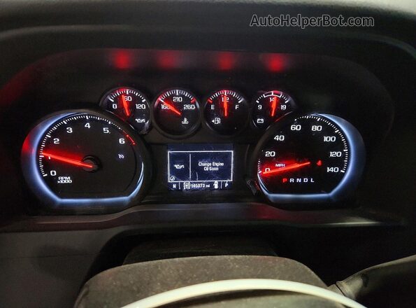 1GC1YLE79PF175942 2023 CHEVROLET SILVERADO White ხელსაწყოთა პანელის ხედი