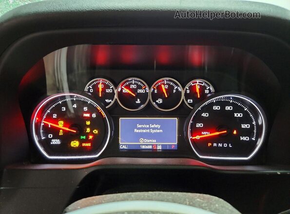 1GC1YME75MF184042 2021 CHEVROLET SILVERADO White Вид щитка приладів