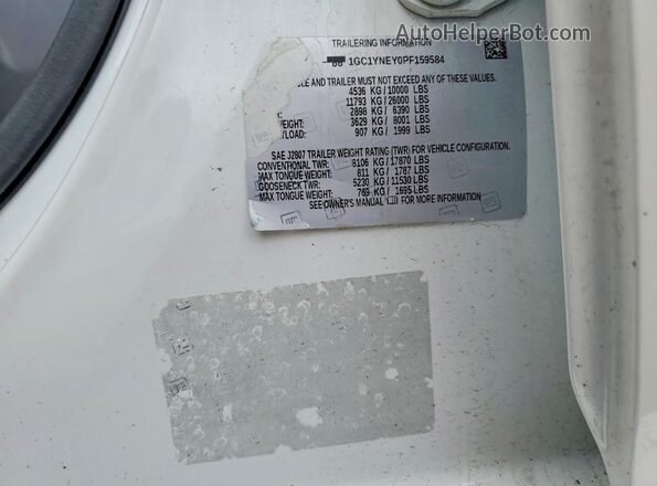 1GC1YNEY0PF159584 2023 CHEVROLET SILVERADO White Widok komory silnika