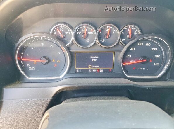 1GC1YNEY6MF300217 2021 CHEVROLET SILVERADO White Widok zestawu wskaźników