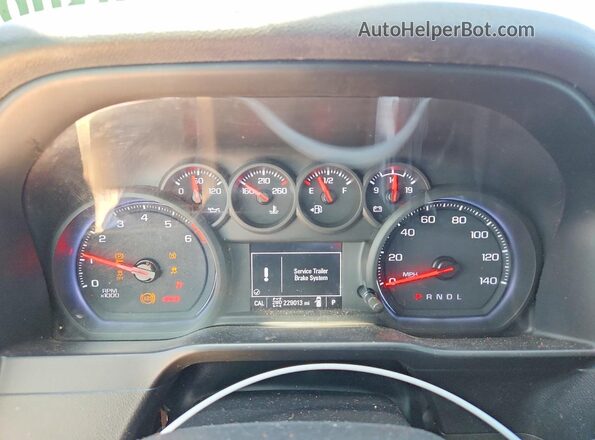 1GC2YLE71MF130722 2021 CHEVROLET SILVERADO White ხელსაწყოთა პანელის ხედი