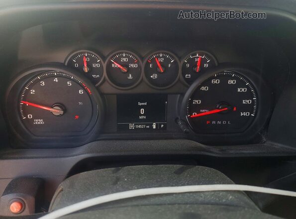 1GC3YLE74MF178557 2021 CHEVROLET SILVERADO White Widok zestawu wskaźników