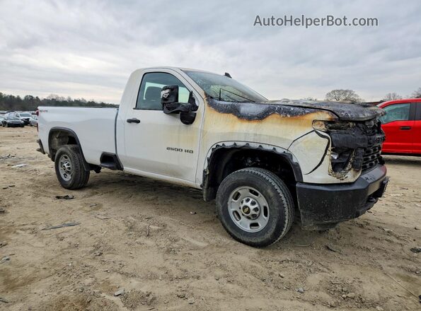1GC3YLE7XMF209567 2021 CHEVROLET SILVERADO Белый Передняя правая четверть