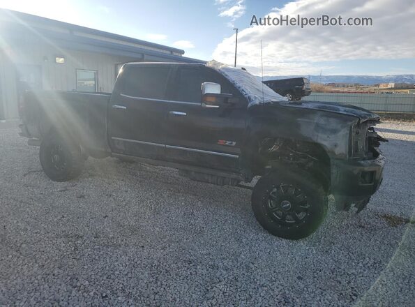 1GC4K0EY8JF148079 2018 CHEVROLET SILVERADO Черный Передняя правая четверть