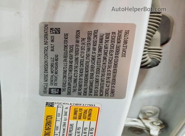 1GC4YLE74RF177551 2024 CHEVROLET SILVERADO White 