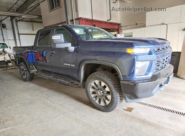 1GC4YME74MF291192 2021 CHEVROLET SILVERADO Blue Delantero derecho