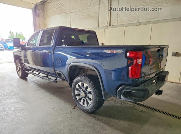 1GC4YME74MF291192 2021 CHEVROLET SILVERADO Blue Trasero izquierdo