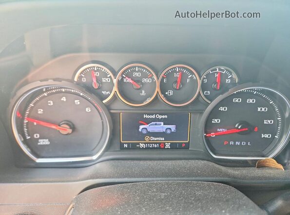1GC4YNE72NF141315 2022 CHEVROLET SILVERADO White Вид щитка приладів