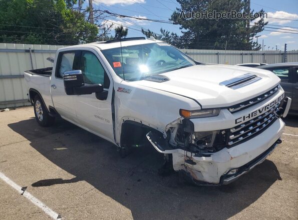 1GC4YPEY8NF100031 2022 CHEVROLET SILVERADO Белый Передняя правая четверть