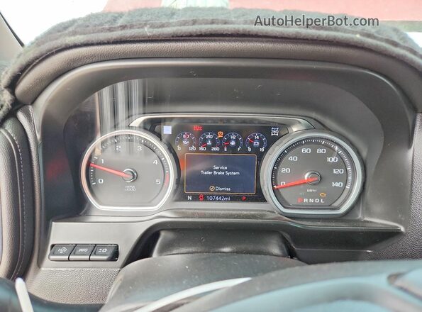 1GC4YREY2LF107355 2020 CHEVROLET SILVERADO Red Instrument cluster view
