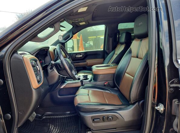 1GC4YREY2LF108764 2020 CHEVROLET SILVERADO Black Widok wnętrza z przodu