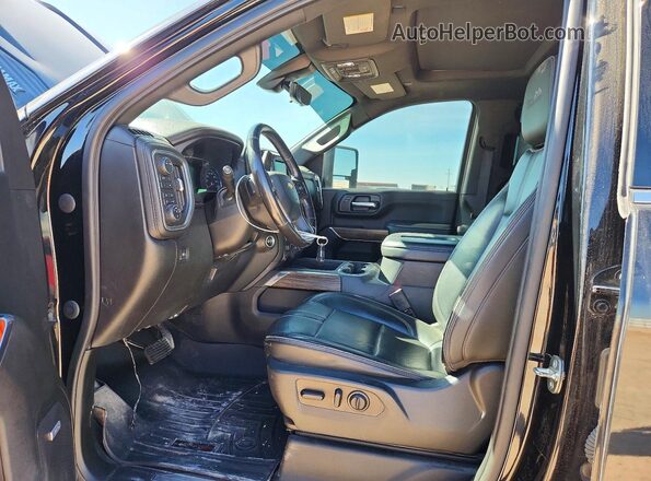 1GC4YREY2LF170441 2020 CHEVROLET SILVERADO Black Widok wnętrza z przodu