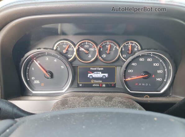 1GC4YUEY1LF330439 2020 CHEVROLET SILVERADO Silver Вид щитка приладів