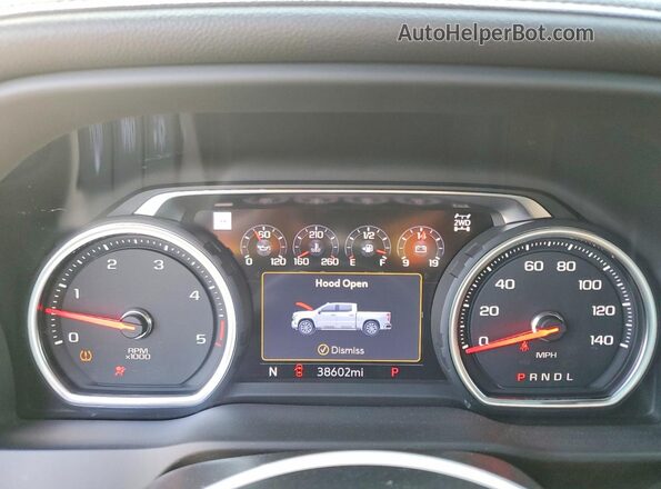 1GC4YVEY9NF281922 2022 CHEVROLET SILVERADO Синий Вид щитка приборов