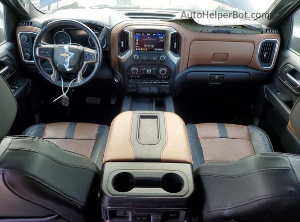1GC4YVEY9NF281922 2022 CHEVROLET SILVERADO Синий Вид панели приборов