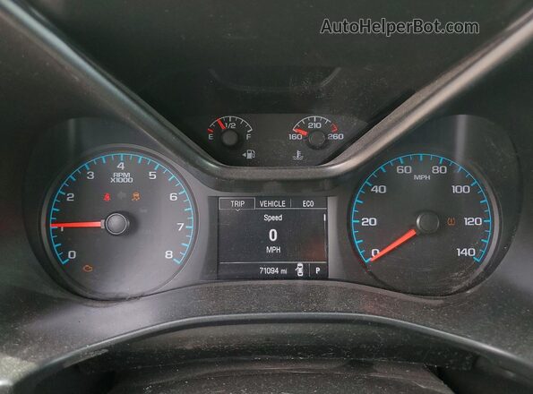 1GCGSBEA7G1278792 2016 CHEVROLET COLORADO White Вид щитка приладів