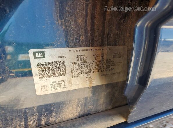 1GCGSBEN4L1126790 2020 CHEVROLET COLORADO Blue Engine compartment view