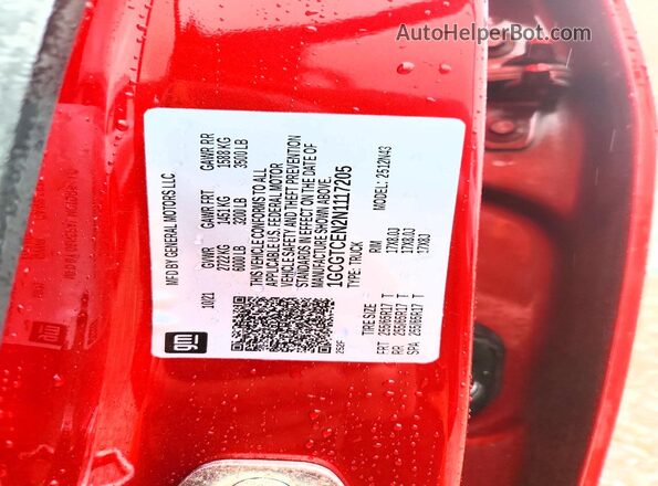 1GCGTCEN2N1117205 2022 CHEVROLET COLORADO Red Engine compartment view