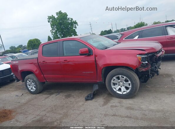 1GCGTCEN3M1297180 2021 CHEVROLET COLORADO Red Widok wnętrza z tyłu