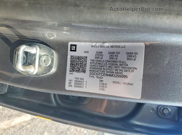 1GCGTCEN4M1155095 2021 CHEVROLET COLORADO Silver Շարժիչի բաժամունքի տեսք