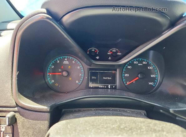 1GCGTCENXM1297905 2021 CHEVROLET COLORADO Blue Вид щитка приладів