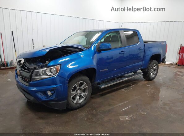 1GCGTDEN2J1323107 2018 CHEVROLET COLORADO Blue Առջևի ձախ երեք քառորդ տեսարան