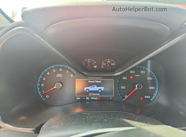 1GCGTEEN3M1277992 2021 CHEVROLET COLORADO Оранжевый Вид щитка приборов