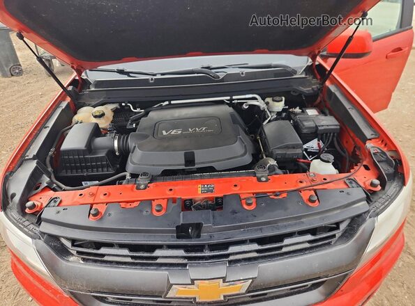 1GCHTDE30G1343335 2016 CHEVROLET COLORADO Оранжевый Вид задней части салона