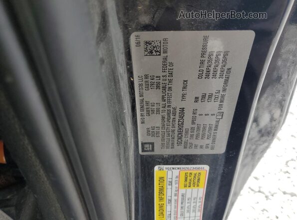 1GCNCNEH2GZ345044 2016 CHEVROLET SILVERADO Black Widok komory silnika
