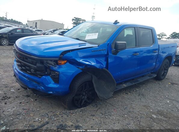 1GCPABEK8SZ133170 2025 CHEVROLET SILVERADO Blue წინა მარცხენა ხედი სამი მეოთხედიდან
