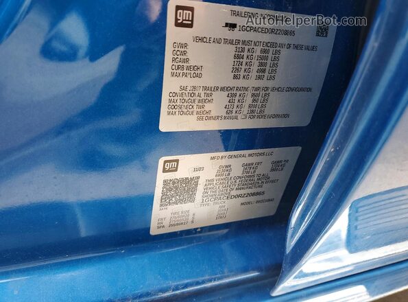 1GCPACED0RZ208865 2024 CHEVROLET SILVERADO Blue Вид підкапотного простору