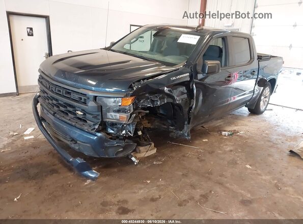 1GCPDBEK4NZ606641 2022 CHEVROLET SILVERADO Dark Blue Передня ліва чверть